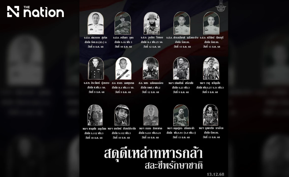 Militer Thailand Berduka 15 Pahlawan Gugur dalam Pertahankan Perbatasan